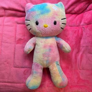 Hello Kitty Plush Build a Bear Workshop Tie Dye Watercolor Rainbow 18” Sanrio